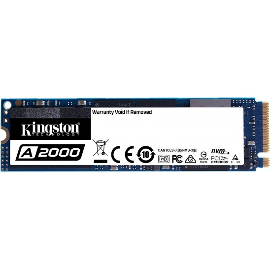 Kingston 250GB A2000 M.2 2280 Nvme Internal SSD PCIe Up to 2000MB/S with Full Security Suite SA2000M8/250G