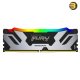 Kingston FURY Renegade RGB Black 64GB (2x32GB) DDR5-6400 CL32 288-Pin DIMM Kit — Dual Rank 2Rx8, RGB Lighting with Infrared Sync, Intel XMP 3.0, 1.4V, Silver/Black Heatspreaders, High Performance Gaming Memory