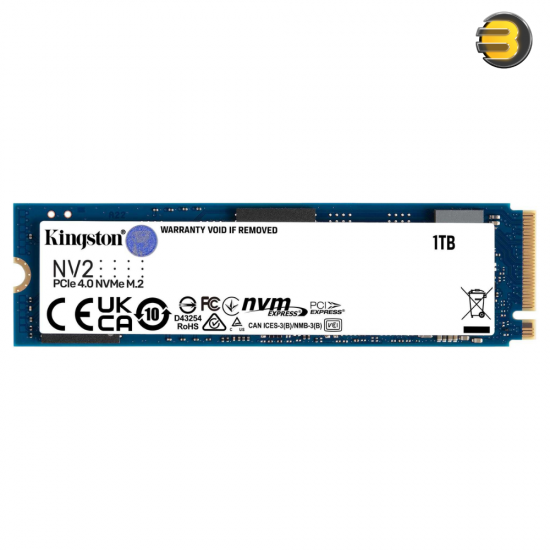 Kingston NV2 1TB M.2 2280 NVMe Internal SSD PCIe 4.0 Gen 4x4 Up to 3500 MB/s