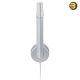 Lenovo 100 Stereo Analog Headset GXD1B60597 Silver — Binaural Over-Ear Design, 3.5mm Audio Jack, 1.2m Cable, 2x30mm Drivers, 20Hz – 20kHz Frequency, 32Ω Impedance, 98±3dB Sensitivity, Includes Microphone, Lightweight 0.11kg, Plug-and-Play for All OS.