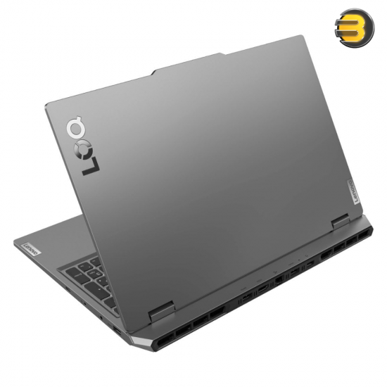 Lenovo LOQ 15IRX9 gaming laptop in Luna Grey with 15.6-inch FHD 144Hz IPS display, Core i7-13650HX, RTX 4050 105W TGP and Arabic backlit keyboard