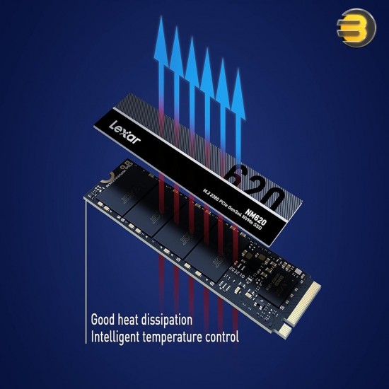 Lexar NM620 M.2 2280 PCIe Gen3 x 4 NVMe SSD Internal Solid State Drive 256GB (3500MB/s Read / 1300MB/s Write)