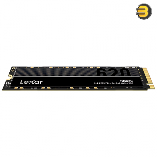 Lexar NM620 M.2 2280 PCIe Gen3 x 4 NVMe SSD Internal Solid State Drive 512GB (3500MB/s Read / 2400MB/s Write)