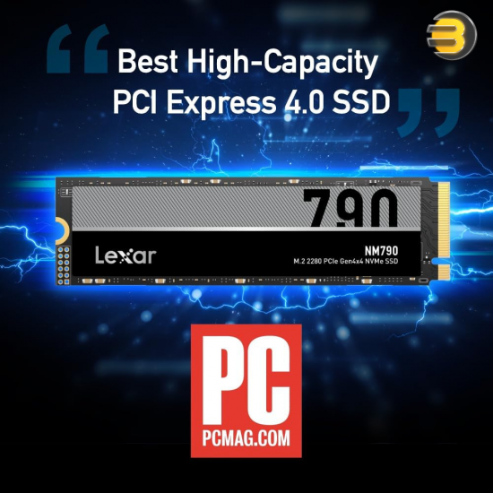 Lexar NM790 SSD 2TB PCIe Gen4 NVMe M.2 2280 Internal Solid State Drive, Up to 7400MB/s, Compatible with PS5, for Gamers and Creators