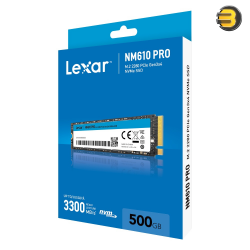 Lexar NM610 PRO 500GB SSD, Up to 3300MB/s Read, Write 1700MB/S, NVMe 1.4 PCIe Gen 3x4 M.2 2280