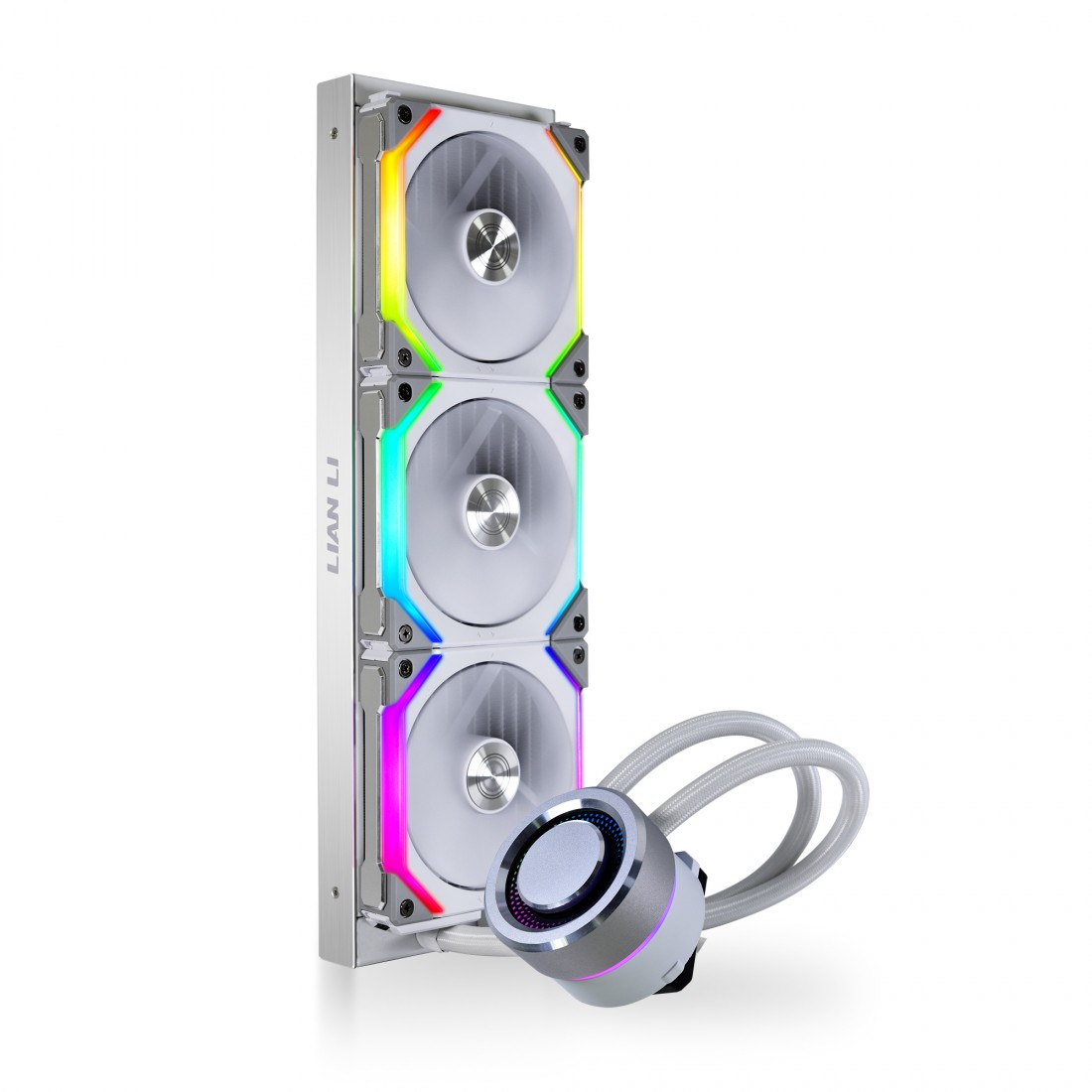 LIAN LI GALAHAD AIO 360 RGB UNI FAN SL120 EDITION BLACK , Dual 120mm Addressable RGB Fans AIO