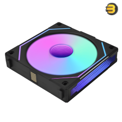 Lian Li UNI FAN SL-INF120 Reverse Blade Black 120mm ARGB PWM Fan — 200–2100 RPM, 63.6 CFM, 2.02 mmH2O, 32 dB(A), Fluid Dynamic Bearing, No Controller, PBT/PC/Aluminum, 120x122x25mm, 2-Year Warranty