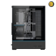 Lian-Li SUP01 Small Tower ATX Case Black — Stand Up Platform Design, Front GPU Mount, Pre Installed 3 X 120mm PWM & PCIe 4.0 Riser Cables, 3 Side Mesh Panels, Dual ARGB Strip Lights