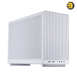 Lian Li A3-mATX Micro Tower Case White — 26.3L, Steel Mesh Design, 415mm GPU, 360mm Radiator, 10x120mm Fans, Flexible PSU Mount (SFX/SFX-L/ATX), DAN Cases Collaboration