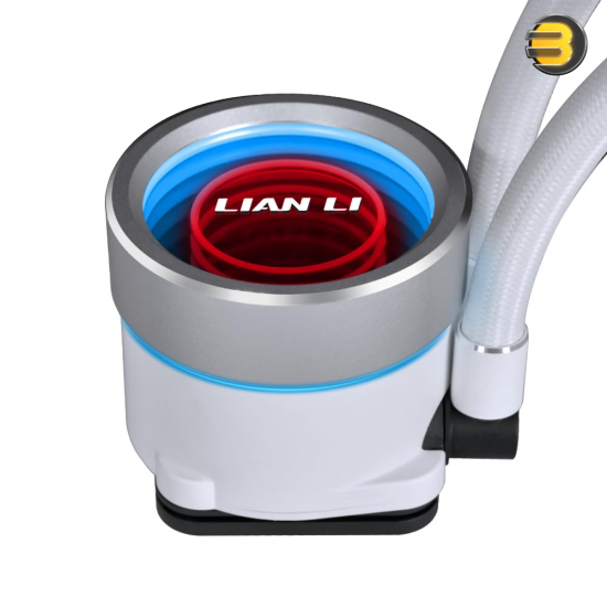 Lian Li Galahad II Trinity 360 White AIO Liquid CPU Cooler — 360mm Aluminum Radiator (397.5x119.2x27mm), 3200 RPM Pump, 3x 120mm ARGB PWM Fans (2450 RPM, 89.1 CFM, 3.26 mmH2O), Fluid Dynamic Bearing, Intel & AMD Socket Compatible Lian Li Galahad II Trinity 360 White AIO Liquid CPU Cooler — 360mm Aluminum Radiator (397.5x119.2x27mm), 3200 RPM Pump, 3x 120mm ARGB PWM Fans (2450 RPM, 89.1 CFM, 3.26 mmH2O), Fluid Dynamic Bearing, Intel & AMD Socket Compatible
