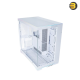 Lian Li O11 Dynamic EVO RGB Mid Tower Case White — Dual L-Shaped ARGB Light Strips, Tempered Glass Front & Side Panels with Removable Pillar, Adjustable Motherboard I/O, Supports Up to 420mm Radiators, 140mm Fans, Vertical GPU Mounting Option Lian Li O11 Dynamic EVO RGB Mid Tower Case White — Dual L-Shaped ARGB Light Strips, Tempered Glass Front & Side Panels with Removable Pillar, Adjustable Motherboard I/O, Supports Up to 420mm Radiators, 140mm Fans, Vertical GPU Mounting Option