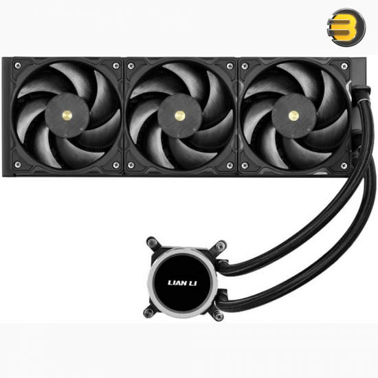 Lian Li Galahad II Trinity Performance 360mm AIO Liquid CPU Cooler — Black, 4200 RPM Pump, Double-Wave Radiator Fins, 3x 120mm LCP Daisy-Chainable Fans (200-3000 RPM), 109.6 CFM Max Airflow, Fluid Dynamic Bearing, Intel LGA 1700/1200/115x & AMD AM5/AM Lian Li Galahad II Trinity Performance 360mm AIO Liquid CPU Cooler — Black, 4200 RPM Pump, Double-Wave Radiator Fins, 3x 120mm LCP Daisy-Chainable Fans (200-3000 RPM), 109.6 CFM Max Airflow, Fluid Dynamic Bearing, Intel LGA 1700/1200/115x & AMD AM5/AM