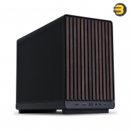 Lian Li A3-mATX Micro Tower Case Black (Wood Edition) — 26.3L, Steel Mesh Design, 415mm GPU, 360mm Radiator, 10x120mm Fans, Flexible PSU Mount (SFX/SFX-L/ATX), DAN Cases Collaboration