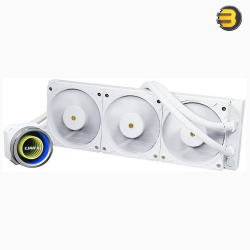 Lian Li Galahad II Trinity Performance 360mm AIO Liquid CPU Cooler White — 4200 RPM Pump, Double-Wave Radiator Fins, 3x 120mm LCP Daisy-Chainable Fans (200-3000 RPM), 109.6 CFM Max Airflow, Fluid Dynamic Bearing, Intel LGA 1700/1200/115x & AMD AM5/AM4