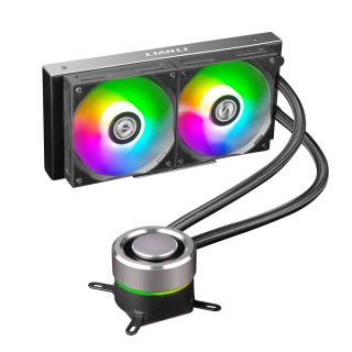 LIAN LI GALAHAD AIO240 RGB BLACK, Dual 120mm Addressable RGB Fans AIO CPU Liquid Cooler