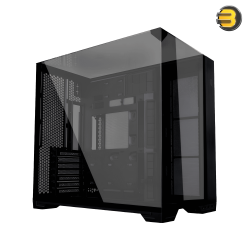 Lian Li O11 Vision Compact Tower Computer Case — Up to 360mm Radiator & 9x 120mm Fan Support, 1x 4mm & 1x 3mm Tempered Glass Panels, Steel & Aluminum Materials
