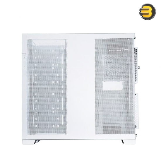 Lian Li O11 Dynamic EVO RGB Mid Tower Case White — Dual L-Shaped ARGB Light Strips, Tempered Glass Front & Side Panels with Removable Pillar, Adjustable Motherboard I/O, Supports Up to 420mm Radiators, 140mm Fans, Vertical GPU Mounting Option Lian Li O11 Dynamic EVO RGB Mid Tower Case White — Dual L-Shaped ARGB Light Strips, Tempered Glass Front & Side Panels with Removable Pillar, Adjustable Motherboard I/O, Supports Up to 420mm Radiators, 140mm Fans, Vertical GPU Mounting Option
