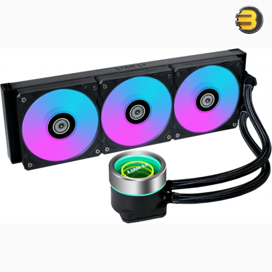 Lian Li Galahad II Trinity 360 Black AIO Liquid CPU Cooler — 360mm Aluminum Radiator (397.5x119.2x27mm), 3200 RPM Pump, 3x 120mm ARGB PWM Fans (2450 RPM, 89.1 CFM, 3.26 mmH2O), Fluid Dynamic Bearing, Intel & AMD Socket Compatible Lian Li Galahad II Trinity 360 Black AIO Liquid CPU Cooler — 360mm Aluminum Radiator (397.5x119.2x27mm), 3200 RPM Pump, 3x 120mm ARGB PWM Fans (2450 RPM, 89.1 CFM, 3.26 mmH2O), Fluid Dynamic Bearing, Intel & AMD Socket Compatible