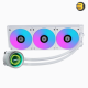 Lian Li Galahad II Trinity 360 White AIO Liquid CPU Cooler — 360mm Aluminum Radiator (397.5x119.2x27mm), 3200 RPM Pump, 3x 120mm ARGB PWM Fans (2450 RPM, 89.1 CFM, 3.26 mmH2O), Fluid Dynamic Bearing, Intel & AMD Socket Compatible Lian Li Galahad II Trinity 360 White AIO Liquid CPU Cooler — 360mm Aluminum Radiator (397.5x119.2x27mm), 3200 RPM Pump, 3x 120mm ARGB PWM Fans (2450 RPM, 89.1 CFM, 3.26 mmH2O), Fluid Dynamic Bearing, Intel & AMD Socket Compatible