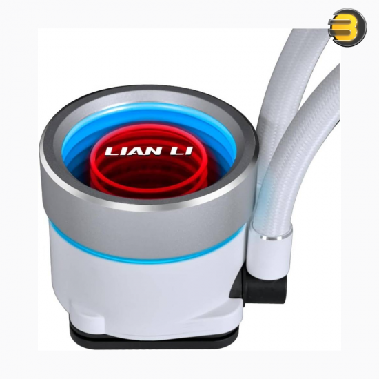 Lian Li Galahad II Trinity 240 White AIO Liquid CPU Cooler — 240mm Aluminum Radiator, 3200 RPM Pump, 2x 120mm ARGB PWM Fans (300-2450 RPM), 3.26 mmH2O Static Pressure, 79.9 CFM, Fluid Dynamic Bearing, Intel LGA 1700/1200/115x & AMD AM5/AM4 Lian Li Galahad II Trinity 240 White AIO Liquid CPU Cooler — 240mm Aluminum Radiator, 3200 RPM Pump, 2x 120mm ARGB PWM Fans (300-2450 RPM), 3.26 mmH2O Static Pressure, 79.9 CFM, Fluid Dynamic Bearing, Intel LGA 1700/1200/115x & AMD AM5/AM4