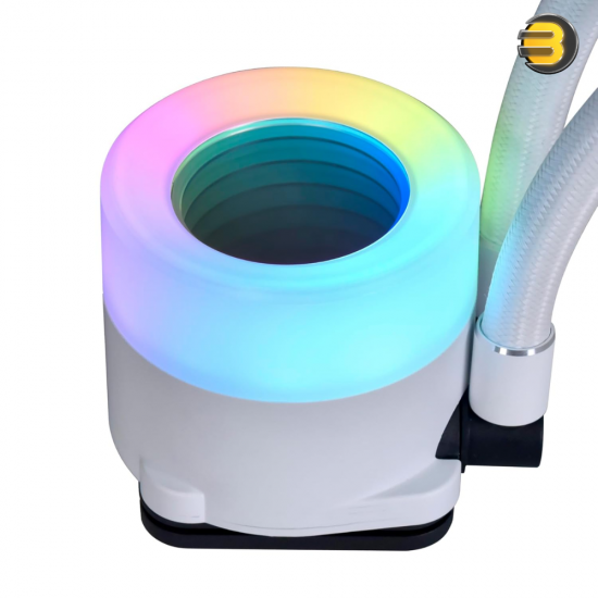 Lian Li Galahad II Trinity 360 White AIO Liquid CPU Cooler — 360mm Aluminum Radiator (397.5x119.2x27mm), 3200 RPM Pump, 3x 120mm ARGB PWM Fans (2450 RPM, 89.1 CFM, 3.26 mmH2O), Fluid Dynamic Bearing, Intel & AMD Socket Compatible Lian Li Galahad II Trinity 360 White AIO Liquid CPU Cooler — 360mm Aluminum Radiator (397.5x119.2x27mm), 3200 RPM Pump, 3x 120mm ARGB PWM Fans (2450 RPM, 89.1 CFM, 3.26 mmH2O), Fluid Dynamic Bearing, Intel & AMD Socket Compatible