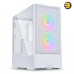 Lian Li Lancool 207 Mid Tower Case White — 2x 140mm & 2x 120mm Pre-Installed Fan, Up to 360mm Radiator & 8x Fan Support, Steel & 4mm Tempered Glass Support