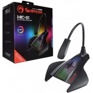 Marvo Scorpion MIC-01 Flexible USB Notebook PC Table Microphone Microphone Sound Receiver RGB 1.5 m Cable