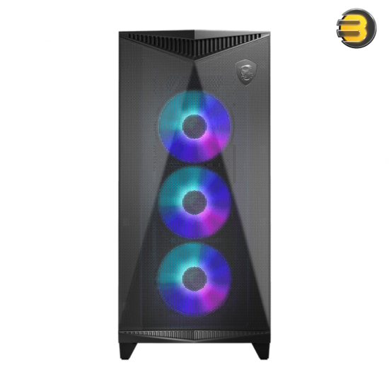 MSI MPG GUNGNIR 300R AIRFLOW Mid-Tower PC Case — Supports E-ATX/ATX/Micro-ATX/Mini-ITX, Up to 360mm GPU, 175mm CPU Cooler Height, 10 Fan Mounts with 4x 120mm ARGB PWM Fans Included, Dual 360mm Radiator Support, USB 3.2 Gen 2x2 Type-C, Tempered Glass MSI MPG GUNGNIR 300R AIRFLOW Mid-Tower PC Case — Supports E-ATX/ATX/Micro-ATX/Mini-ITX, Up to 360mm GPU, 175mm CPU Cooler Height, 10 Fan Mounts with 4x 120mm ARGB PWM Fans Included, Dual 360mm Radiator Support, USB 3.2 Gen 2x2 Type-C, Tempered Glass