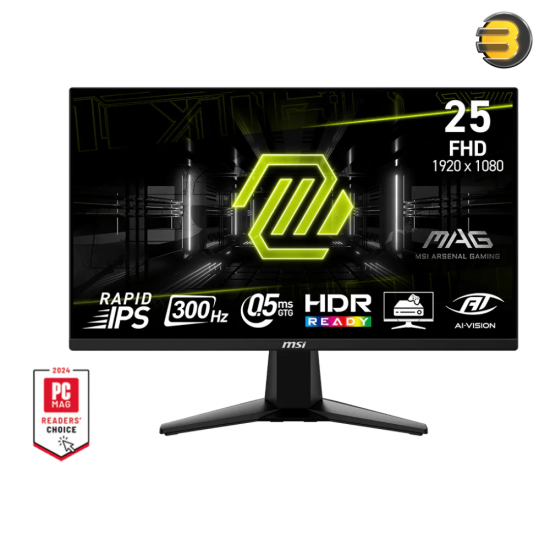 MSI MAG 255XF 24.5 inch FHD gaming monitor with 300Hz refresh rate and Rapid IPS panel
