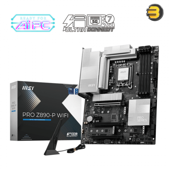 MSI PRO Z890-P WIFI LGA 1851 Intel Z890 SATA 6Gb/s ATX Motherboard