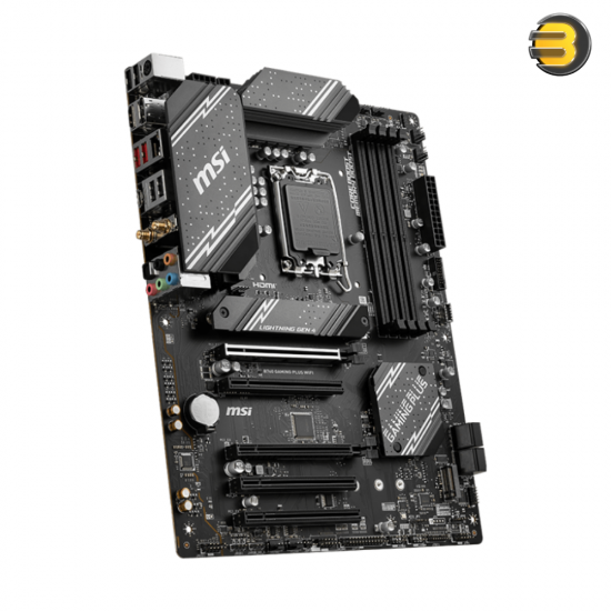 MSI B760 Gaming Plus WiFi Gaming Motherboard — Supports 12th/13th Gen Intel Processors, LGA 1700, DDR5, PCIe 4.0, M.2, 2.5Gbps LAN, USB 3.2 Gen2, Wi-Fi 6E, ATX