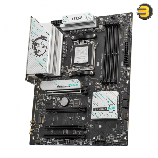 MSI B850 GAMING PLUS WIFI Motherboard – AMD Ryzen™ 9000/8000/7000 Series, DDR5 up to 8200+ MT/s (OC), 12+2+1 Power Design, Frozr Guard Cooling, PCIe 5.0, Wi-Fi 7, 5G LAN, Audio Boost, and EZ DIY Features for High-Performance Gaming MSI B850 GAMING PLUS WIFI Motherboard – AMD Ryzen™ 9000/8000/7000 Series, DDR5 up to 8200+ MT/s (OC), 12+2+1 Power Design, Frozr Guard Cooling, PCIe 5.0, Wi-Fi 7, 5G LAN, Audio Boost, and EZ DIY Features for High-Performance Gaming