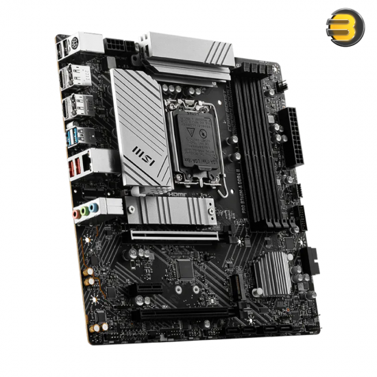 MSI PRO B760M-A DDR4 II micro-ATX motherboard with DDR4 memory support and PCIe 4.0