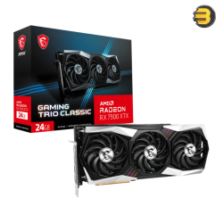 MSI RX 7900 XTX GAMING TRIO CLASSIC 24GB GDDR6 Ray-Tracing Graphics Card, 6144 Streams, 2500MHz Boost 