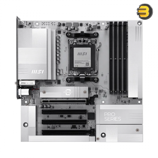MSI PRO B850M-A WIFI PZ micro-ATX motherboard with back-connect design, DDR5 support, Wi-Fi 7 and 5G LAN