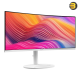 MSI Modern MD342CQPW 34 inch white UWQHD curved monitor with USB-C connectivity and ergonomic stand