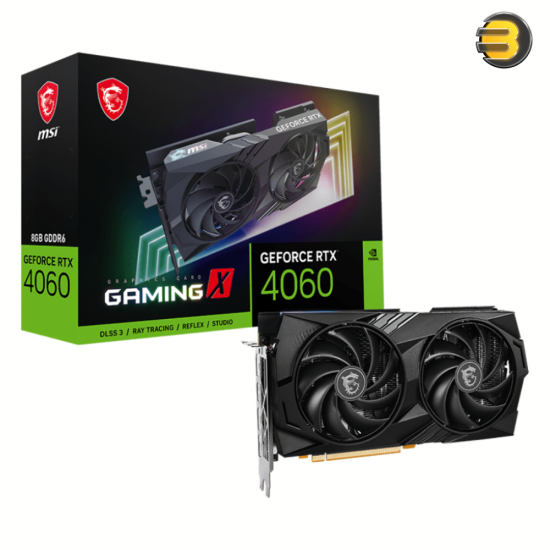 MSI GeForce RTX 4060 Gaming X 8G Graphics Card — NVIDIA RTX 4060, 8 GB GDDR6 Memory, 17 Gbps, PCIe 4.0, Twin Frozr 9, RGB, DLSS3