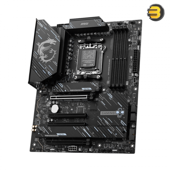 MSI X870 GAMING PLUS WIFI Motherboard – AMD Ryzen™ 9000/8000/7000 Series, DDR5 up to 8200+ MT/s (OC), 14+2+1 Power Design, Frozr Guard Cooling, PCIe 5.0, USB4, Wi-Fi 7, 5G LAN, Audio Boost, and EZ DIY Features for Ultimate Gaming Performance