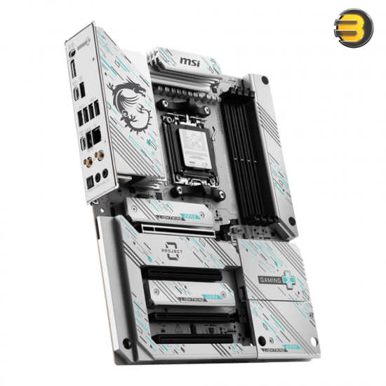 MSI B850 GAMING PLUS WIFI PZ ATX AM5 Motherboard AMD B850 Chipset — Supports Ryzen 9000/8000/7000 Series, DDR5 up to 8200+ MT/s, PCIe 5.0 x16 with Steel Armor, 3x M.2 Slots with Gen5/Gen4 Support, Wi-Fi 7, 5G LAN, Audio Boost, 12+2+1 Power Phases, Extende