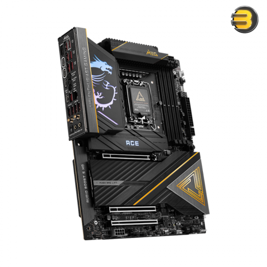 MSI MEG Z890 ACE Motherboard – LGA 1851, DDR5 up to 9200+ MT/s (OC), 24+2+1+1 Power Design, Frozr Guard Cooling, Dual Thunderbolt™ 4, Wi-Fi 7, PCIe 5.0, Audio Boost 5 HD, and EZ DIY Features for Unmatched Performance MSI MEG Z890 ACE Motherboard – LGA 1851, DDR5 up to 9200+ MT/s (OC), 24+2+1+1 Power Design, Frozr Guard Cooling, Dual Thunderbolt™ 4, Wi-Fi 7, PCIe 5.0, Audio Boost 5 HD, and EZ DIY Features for Unmatched Performance