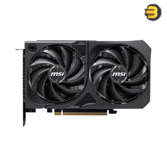 MSI GeForce RTX 5060 8G SHADOW 2X OC 8GB GDDR7 128-bit Memory — NVIDIA Blackwell Architecture, PCIe 5.0, 3x DisplayPort 2.1b, 1x HDMI 2.1, Dual Fans, Compact Design, AI-Enhanced Gaming, DLSS 4, Real-Time Ray Tracing, Dual BIOS, OC Edition
