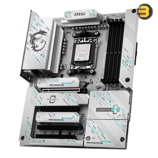 MSI B850 GAMING PLUS WIFI PZ ATX AM5 Motherboard AMD B850 Chipset — Supports Ryzen 9000/8000/7000 Series, DDR5 up to 8200+ MT/s, PCIe 5.0 x16 with Steel Armor, 3x M.2 Slots with Gen5/Gen4 Support, Wi-Fi 7, 5G LAN, Audio Boost, 12+2+1 Power Phases, Extende