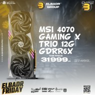 MSI 4070 GAMING X TRIO 12G GDRR6X 192-Bit HDMI/DP Nvlink TORX Fan 4.0 Ada Lovelace Architecture Graphics Card