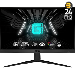 MSI G2412F 23.8 Inch FHD Gaming Monitor — 1920 x 1080 Rapid IPS Panel, 180 Hz / 1ms (GtG), 107% sRGB Color Gamut, Adaptive Sync - DP 1.2a, HDMI 2.0b CEC