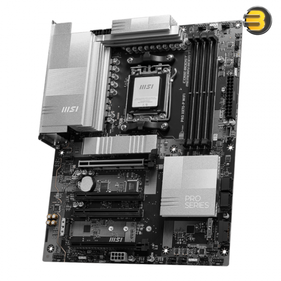 MSI PRO X870-P WIFI – AMD AM5 DDR5 Motherboard, 14+2+1 Duet Rail, Core Boost, Memory Boost, Frozr Guard, EZ DIY, PCIe 5.0, Gen5 M.2, USB4, 5G LAN & Wi‑Fi 7, Audio Boost