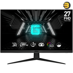 MSI G2712F 27 FHD Ultra Rapid IPS Gaming Monitor, 180Hz Refresh Rate, 1ms(GtG) Response, Adaptive Sync , 16.7M Display Colors with Wide Color Gamut, Night Vision, HDMI 2.0 / DP 1.2a, Black