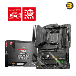 MSI MAG B550 Tomahawk MAX WiFi Gaming Motherboard — AMD Ryzen 5000 series, AM4, DDR4, PCIe 4.0, SATA 6Gb/s, M.2, USB 3.2 Gen 2, HDMI/DP, Wi-Fi 6E, Bluetooth 5.2, 2.5Gbps LAN, ATX