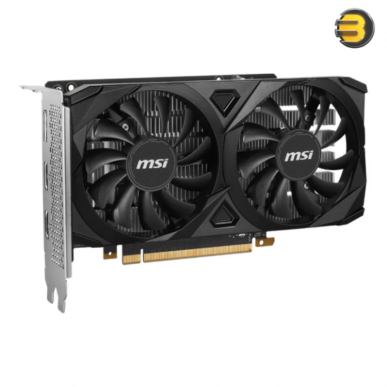 MSI GeForce RTX 3050 VENTUS 2X 6G OC Graphics Card – 6 GB GDDR6, 2304 CUDA Cores, Boost 1492 MHz, PCIe 4.0, Dual-Fan Cooling, HDMI 2.1 & DisplayPort 1.4a
