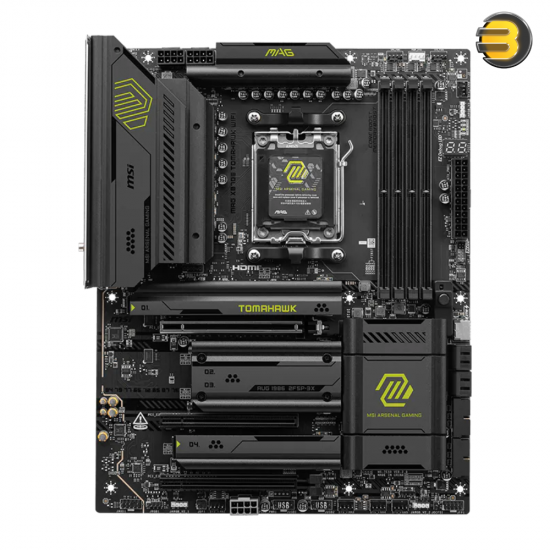 MSI MAG X870E TOMAHAWK WIFI ATX motherboard with DDR5 support, Wi-Fi 7, PCIe 5.0 and 5G LAN