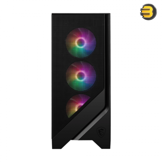 MSI MAG FORGE 120A AIRFLOW Mid-Tower PC Case — Supports ATX/Micro-ATX/Mini-ITX, Mesh Front Panel, 6 Pre-installed ARGB Fans (3 Front, 2 Top, 1 Rear), USB 3.2 Gen 1 x2, Tempered Glass Side Panel, 330mm Max GPU, 160mm CPU Cooler Height, 7 Expansion Slots MSI MAG FORGE 120A AIRFLOW Mid-Tower PC Case — Supports ATX/Micro-ATX/Mini-ITX, Mesh Front Panel, 6 Pre-installed ARGB Fans (3 Front, 2 Top, 1 Rear), USB 3.2 Gen 1 x2, Tempered Glass Side Panel, 330mm Max GPU, 160mm CPU Cooler Height, 7 Expansion Slots